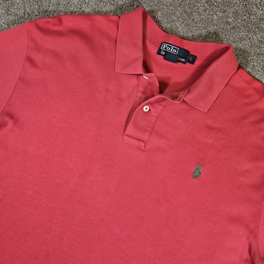 Polo Ralph Lauren Short Sleeve Polo Shirt Mens Large Red Golf Pony Logo